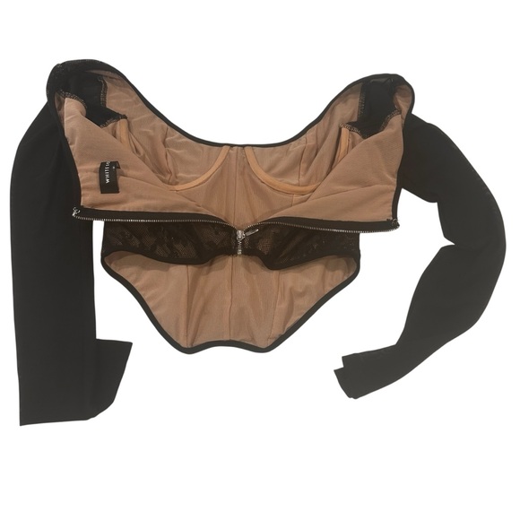 White Fox A Good Night Lace Long Sleeve Bustier Size medium aso Abby McKnight - Picture 13 of 16